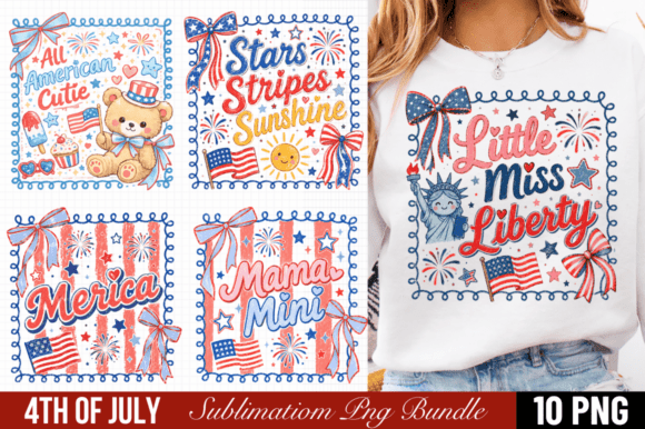 4th of July Coquette Sublimation Bundle: Elevating Patriotic Crafts with Trendy Aesthetics