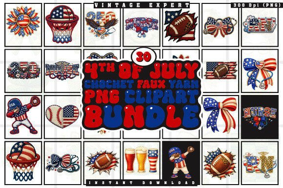 4th of July Crochet Yarn Faux PNG Bundle: A Practical Guide for Creators