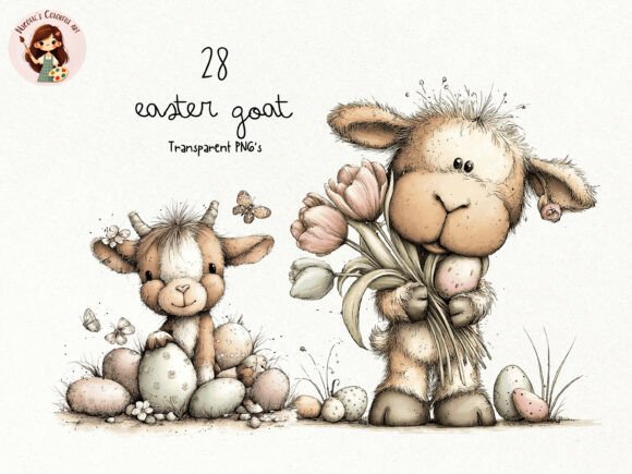 Bringing Whimsy to Spring: A Deep Dive into the Easter Goat PNG Clipart Bundle
