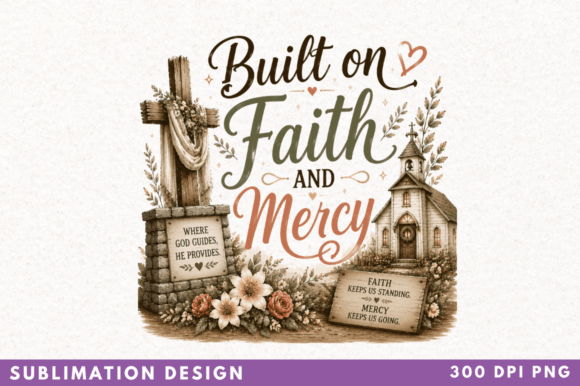 Built on Faith and Mercy Sublimation PNG: A Strategic Asset for Brand Identity