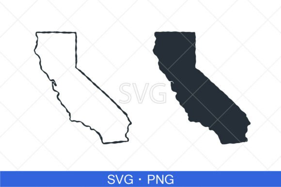 California State Map SVG, PNG File for Crafts