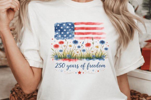 Celebrating History with the USA 250th Anniversary Floral PNG Collection