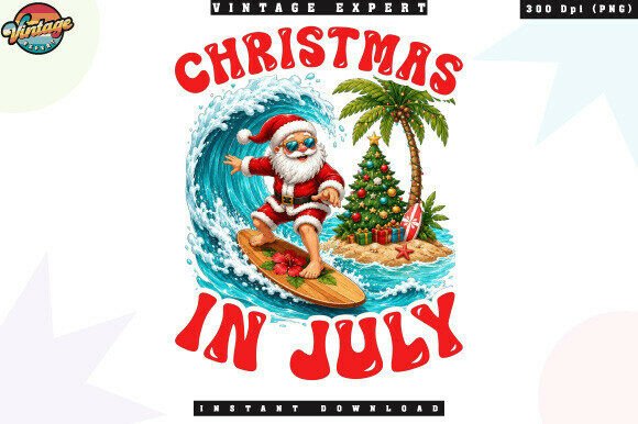 Christmas in July Surfing Santa PNG: A Practical Asset for Summer Holiday Workflows