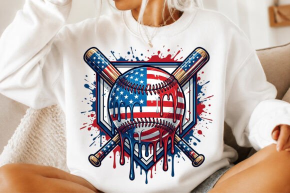 Evaluating the 4th of July Baseball Drip PNG for Your Creative Projects