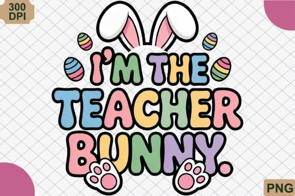 I’m the Teacher Bunny, Easter Day PNG: A Creative Resource for Educators and Makers