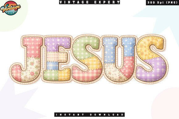 Jesus Patchwork Floral Christian PNG: A Strategic Asset for Faith-Based Branding
