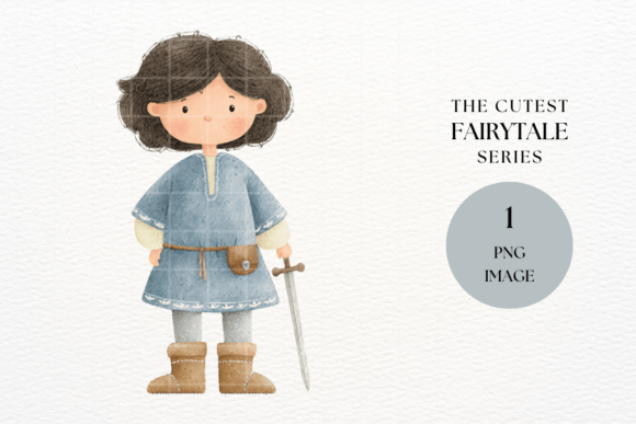 Medieval Warrior Boy Clipart Character