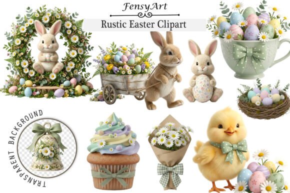 Rustic Easter Clipart Bundle: A Creative Toolkit for Spring Designs