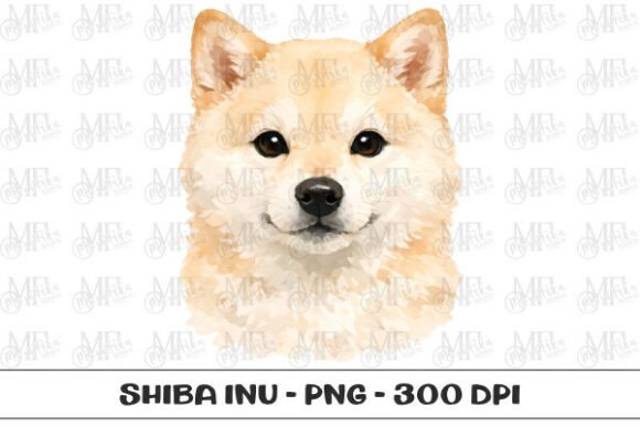 Shiba Inu Watercolor Portrait PNG: A Practical Asset for Digital Crafts