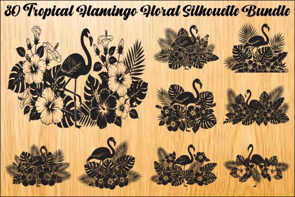 Tropical Flamingo Floral Silhouette Bundle: A Creative Resource for Summer Designs