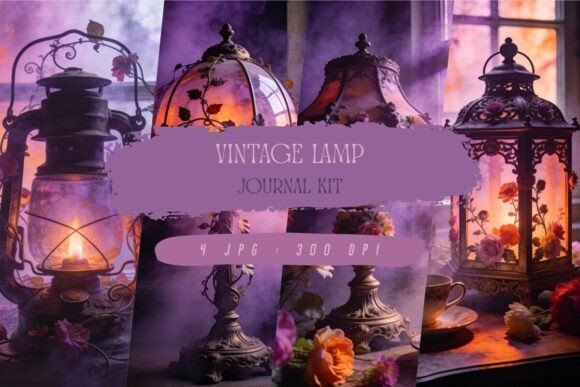 Vintage Lamp Journal Kit, Wallpaper: A Timeless Foundation for Your Creative Projects